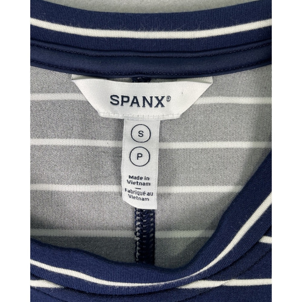 Spanx Maxi Dress Womens Small Navy Striped AirEssentials Sleeveless Tank Knit - Picture 3 of 6
